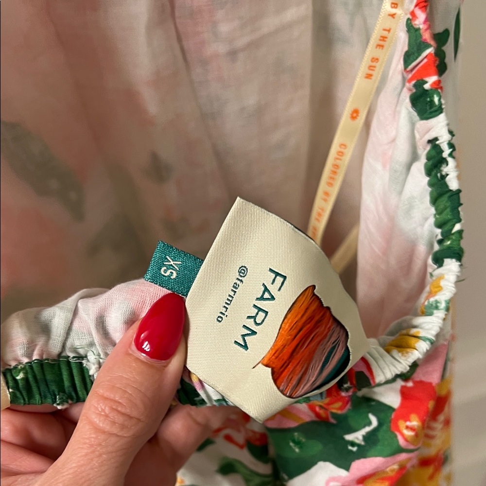 Farm Rio XS Floral Maxi open back Dress - Picture 5 of 6